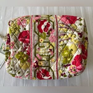 Vera Bradley Pink and Green Floral Cosmetic Bag NWT
